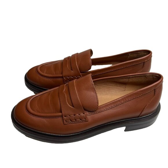 Madewell Womens $158 Vernon Loafer in Leather Dried Maple Size 8.5 NL839 - Picture 3 of 9
